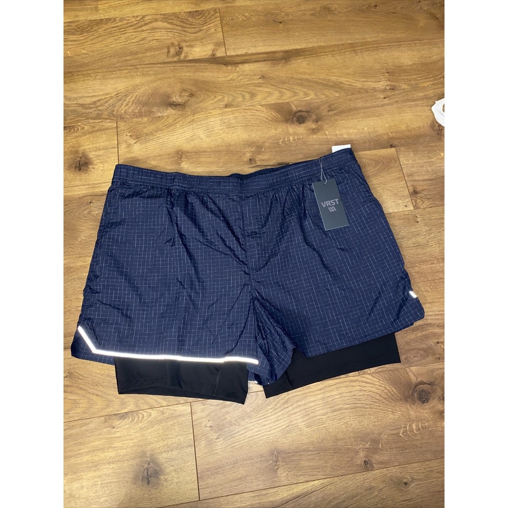 VRST Mens Size 2XL Hybrid‎ Run Short Darker Ardosia Slate NWT Lined